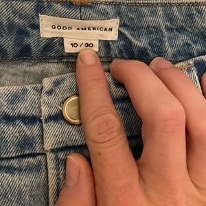 Good American Jeans size 10/30 worn couple times-mom jeans perfect condition
